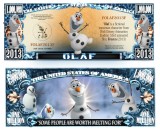 !!! SUA = FANTASY NOTE (TJ6) = DESENE ANIMATE : OLAF , FROZEN - 2013 - UNC