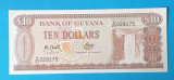 Bancnota Africa Guyana 10 Dollars - serie A 029175 - UNC - Superba