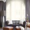 Set perdea tip tesatura in cu rejansa din bumbac tip fagure, Bogota, Madison, 300x245 cm, Crem, 2 buc