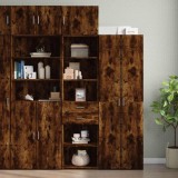 Dulap de depozitare slim, stejar fumuriu, 50x42,5x225 cm, lemn
