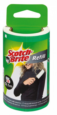 Rezerva Rola Adeziva Pentru Scame, Par Si Praf, 56 Buc/rola, 3m Scotch Brite - Neagra foto