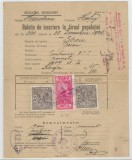 Romania, Politia de Stat, Buletin de inscriere la biroul populatiei, Hateg, 1928
