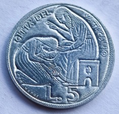 254. Moneda Vatican 5 lire 1975 (Holy Year: Jubilee 1975)