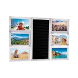 Cumpara ieftin Rama foto perete, plastic alb patinat sticla, cu tablita si litere 50,5 x 35,5 cm