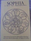 SOPHIA VOL.37 NO.1 MARCH-APRIL 1998. INTERNATIONAL JOURNAL FOR PHILOSOPHICAL THEOLOGY-COLECTIV-229344