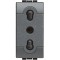 Priza Italia Living Light Bticino 1M antracit L4180