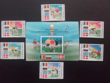 1990 - Preliminariile Campionatului Mondial de Fotbal - Italia'90 - serie + colita nedantelata - LP1234 - LP1235