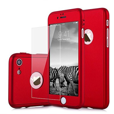 Husa telefon Iphone 6/6S ofera Protectie 360&amp;deg; Ultrasubtire + Folie Sticla Securizata - Red foto