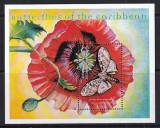 GRENADA CARRIACOU 2000 FAUNA INSECTE FLUTURI DI CARAIBE, Nestampilat