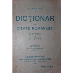 DICTIONAR DE CITATE ROMANESTI - B . MARIAN