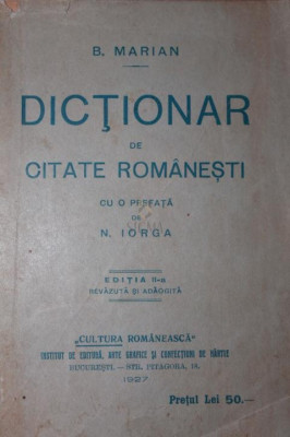 DICTIONAR DE CITATE ROMANESTI foto