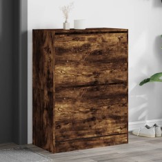 vidaXL Pantofar cu 2 sertare rabatabile, stejar fumuriu, 80x42x108 cm