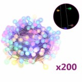 Ghirlanda luminoasa, 200 LED-uri, multicolor, 20 m, 8 functii