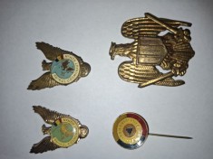 Efecte militare vintage, Lot insigne, Protectia civila, Primul cosmonaut, vultur