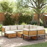Gossi set de canapele de gradina cu perne 10 piese lemn masiv acacia