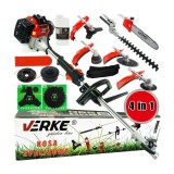 Motocoasa multifunctionala 4in1, fir, disc, cap drujba, cap gard viu, Verke