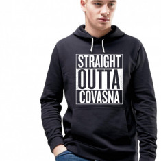 Hanorac Barbati Negru - Straight Outta Covasna - 2XL