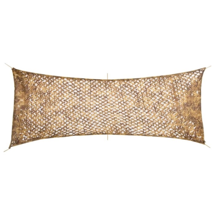 vidaXL Plasă de camuflaj cu geantă de depozitare, nisipiu, 525x205 cm