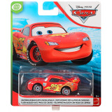 Masinuta metalica Cars3 - Personajul Fulger McQueen cu roti de curse, CARS