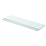 vidaXL Rafturi, 2 buc., 80 x 20 cm, panouri sticlă transparentă