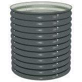 Gossi strat inaltat de gradina, gri, 80x80x81 cm, otel galvanizat