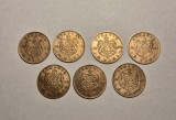 Lot 7 monede Regele Carol I - 2 Bani 1900