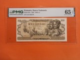Bancnota 100 lei 5 Decembrie 1947 filigran vertical gradata PMG 65 EPQ GEM UNC(56 acelasi grad si 43 in grad mai mare)