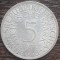 (A882) MONEDA DIN ARGINT GERMANIA - 5 MARK 1971, LIT J, 11,2 GRAME. PURITATE 625