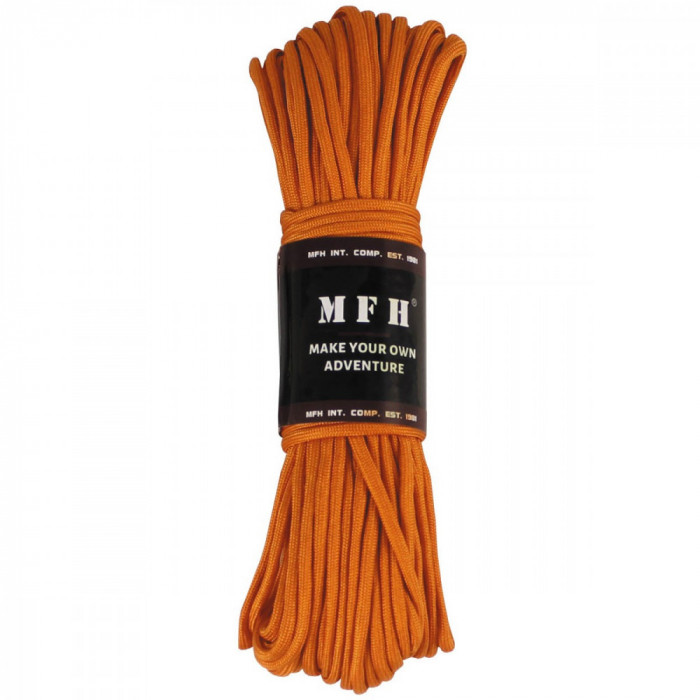 MFH Cordelina Paracord Rezistenta 30.48m Portocaliu 27515K