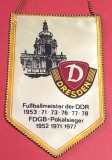 Fanion fotbal DYNAMO DRESDA (vezi si verso-semnaturi)
