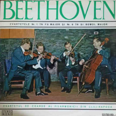 Disc vinil, LP. Cvartetele Nr. 1 in Fa Major si Nr. 6 in Si Bemol Major-Beethoven, Cvartetul de coarde al Filarm
