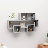 Cumpara ieftin Raft de perete &icirc;n formă de mașină, gri beton, 82x15x51cm, PAL