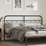 VidaXL Tăblie de pat metalică, negru, 160 cm 377152