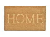 Covoras decorativ ConceptSeller&reg; antiderapant, dreptunghiular, material fibra nuca de cocos, cu mesaj &quot;HOME&quot;, Lungime x Latime x grosime 75 x 45 x 1.5