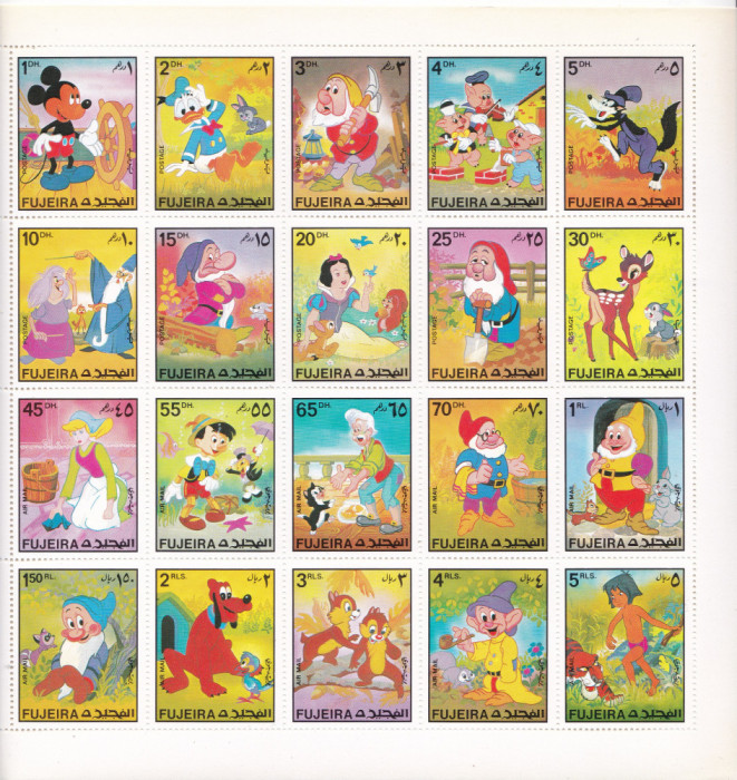 Fujeira 1972 Disney MI 916-935 MNH