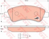 Set placute frana,frana disc CITROEN C4 Cupe (LA) (2004 - 2011) TRW GDB1463