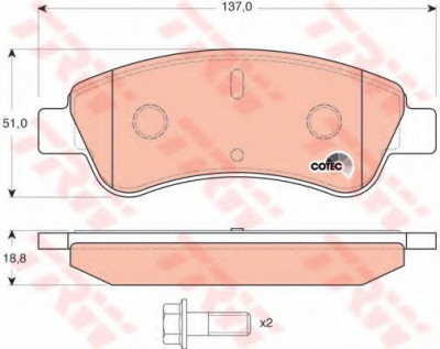 Set placute frana,frana disc PEUGEOT 208 (2012 - 2016) TRW GDB1463 foto