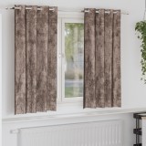 vidaXL Draperii cu inele Cappuccino Poliester 140 x 175 cm