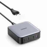 Incarcator Statie UGREEN CD328, 100W, 3A, 1 x USB-A - 3 x USB-C, Gri