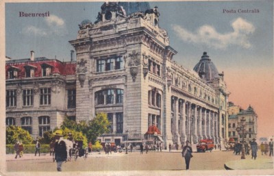 Bucuresti. Posta Centrala (1932, scrisa) foto