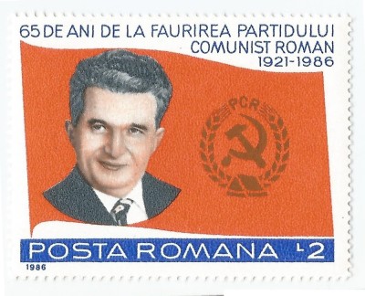 Rom&amp;acirc;nia, LP 1156/1986, 65 de ani de la faurirea P.C.R., MNH foto