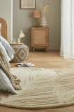 Cumpara ieftin Covor Lino Leaf Natural 160X160 cm, rotund, Flair Rugs