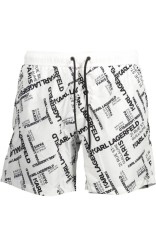 Karl Lagerfeld pantaloni scurti de baie barbati cu logo, alb, L