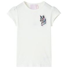 Tricou pentru copii, ecru, 116 foto