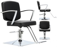 Scaun de coafat Reni hidraulic rotativ pentru salonul de coafură Suport cromat scaun de coafor
