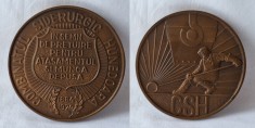 In semn de pretuire pt munca depusa Combinatul Siderurgic Hunedoara medalie 1974