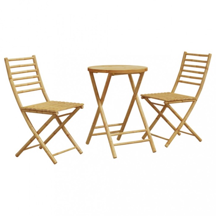Gossi set mobilier bistro, 3 piese, bambus