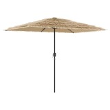 Umbrela soare de gradina cu stalp din otel, maro 300x200x250 cm
