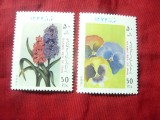 2 Serii de 1 valoare IRAN 1995 - Flori , 2 valori, Nestampilat