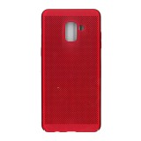Husa samsung galaxy a8 2018 ultra slim cu aerisire rosu, Flippy
